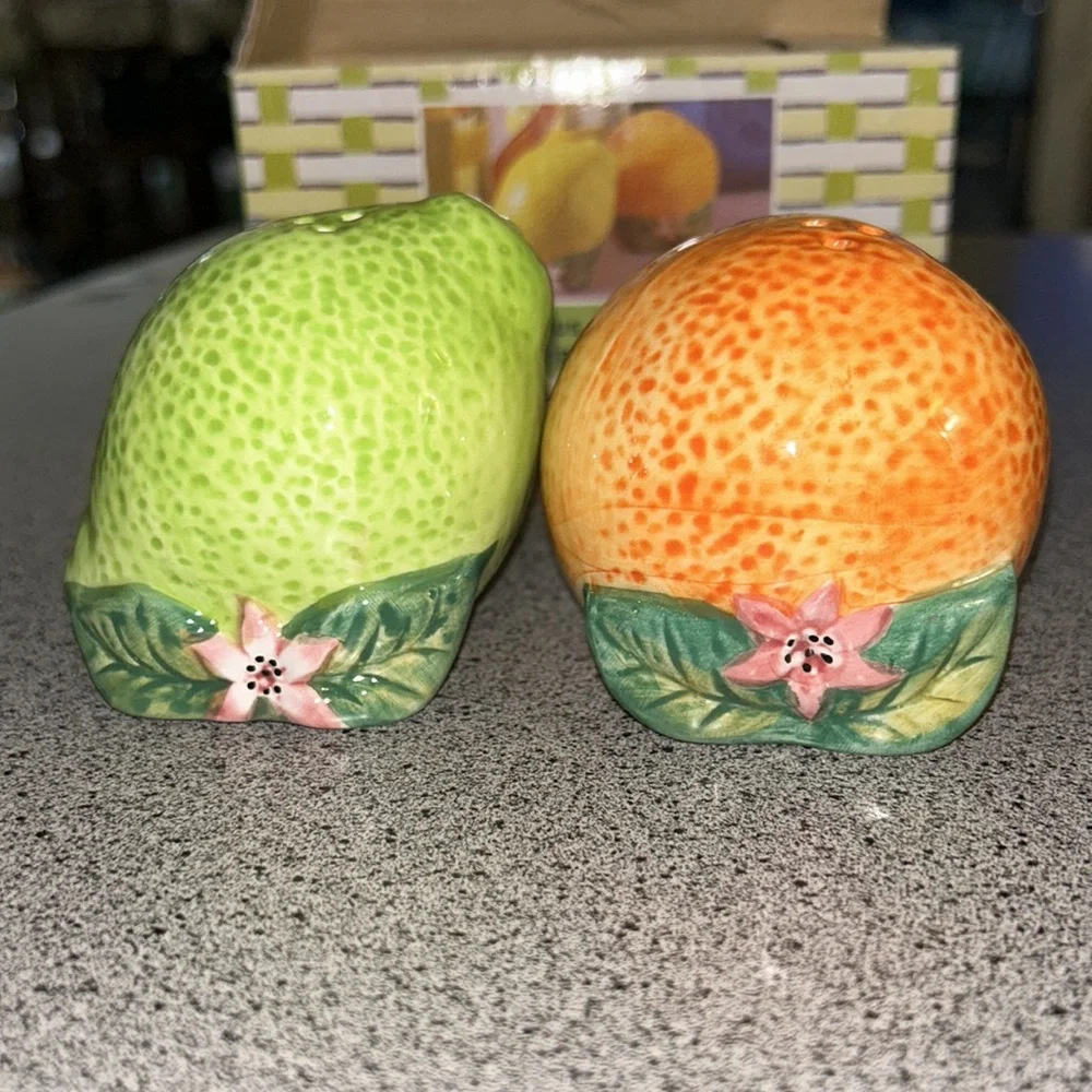 NWT Citrus Salt and Pepper Shakers set